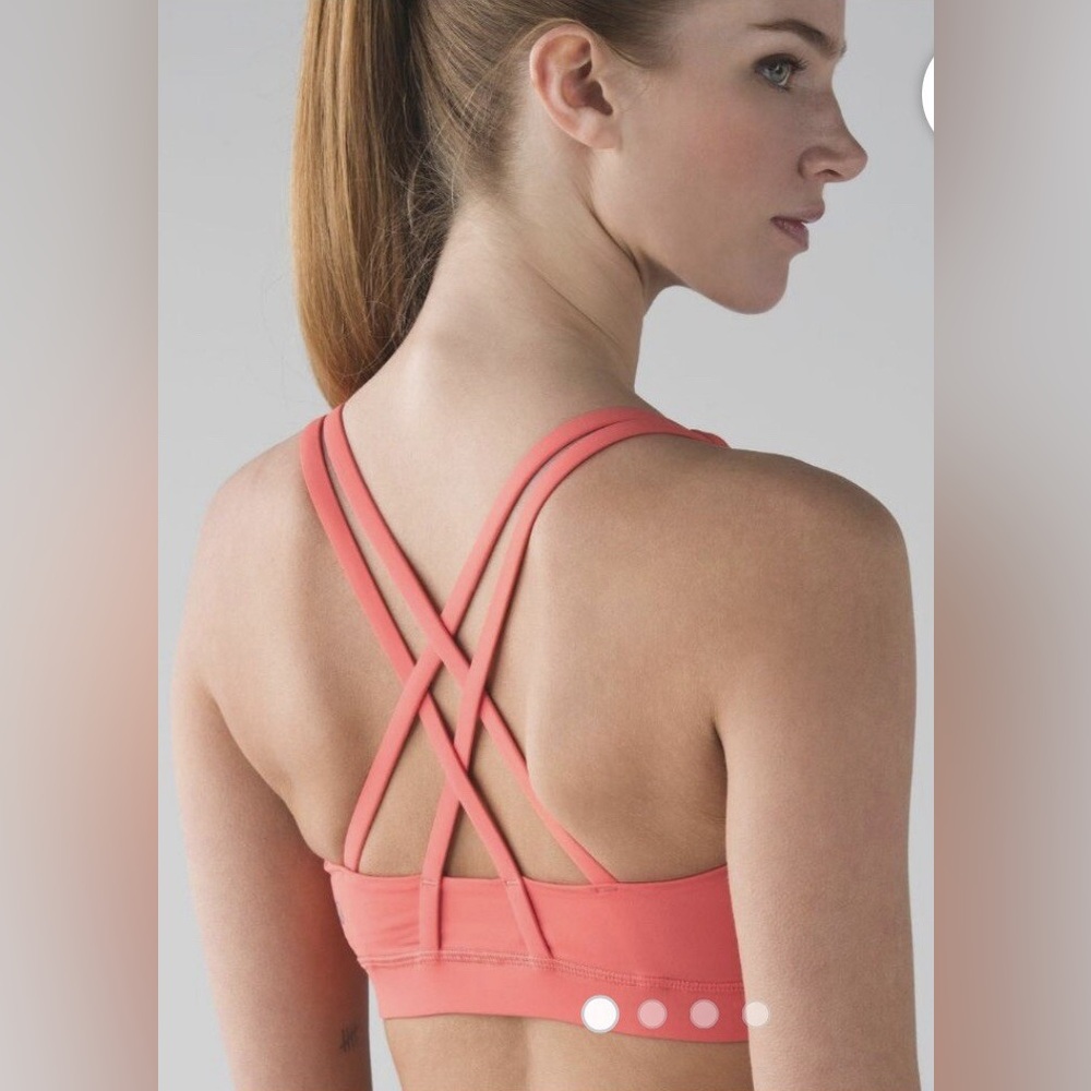Lululemon energy Coral Crossback Sports Bra
